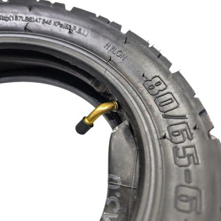 Комплект външна и вътрешна гума с извит вентил за електрическа тротинетка 80/65-6